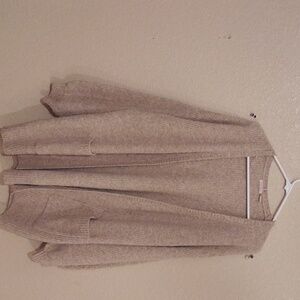 ESQUALO Beige Open-Front Cardigan NWT
